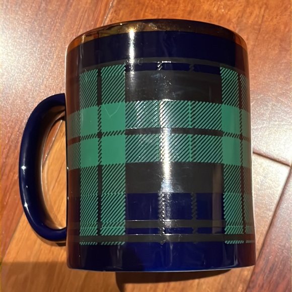 Notre Dame Blue & Green Plaid Coffee Mug by Silver Phoenix Linyi - Picture 3 of 6